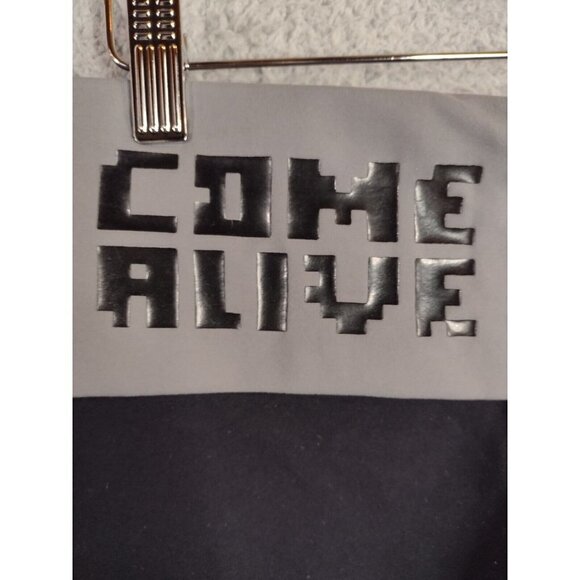 Zumba Come Alive Cropped Black/Gray Fold Over Waistband Leggings Size XS - Picture 5 of 10